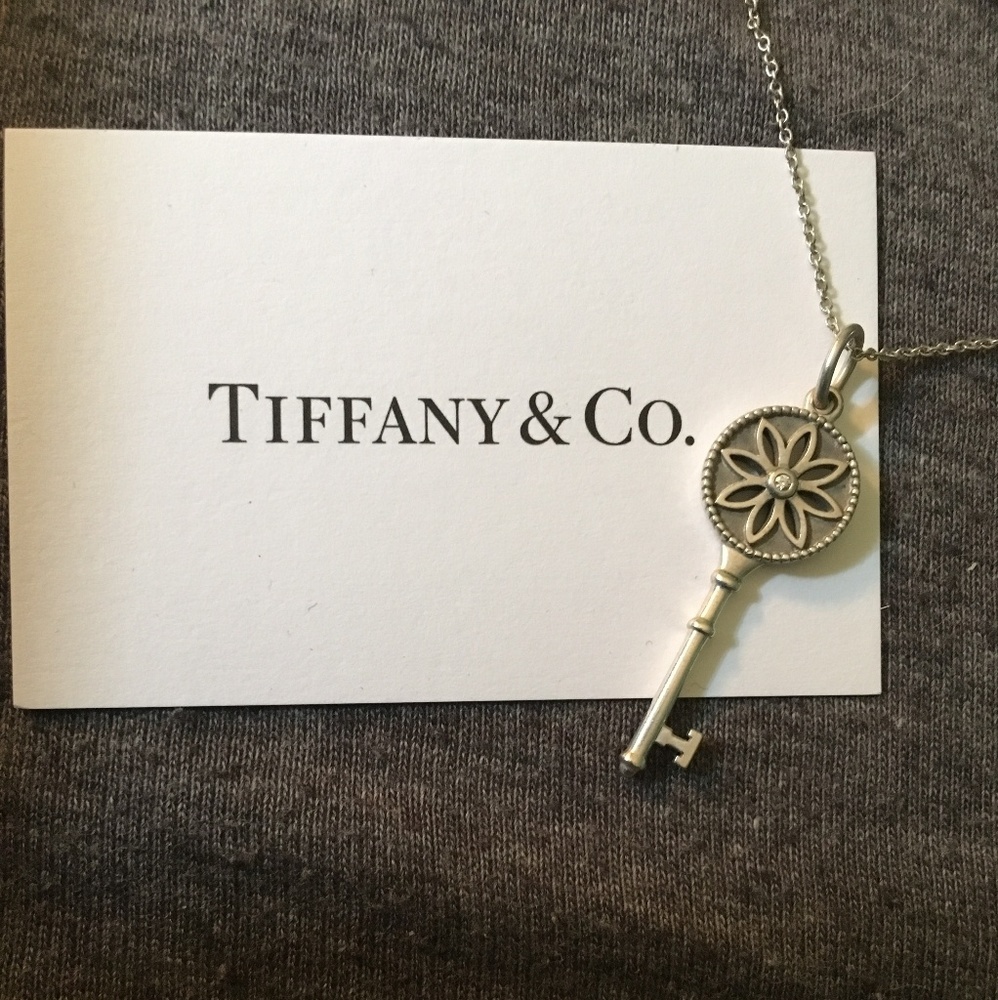 Tiffany Daisy Key Pendant with Diamond
